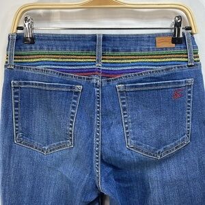 Seven7 jeans rainbow, Embroidery , raw hem jeans